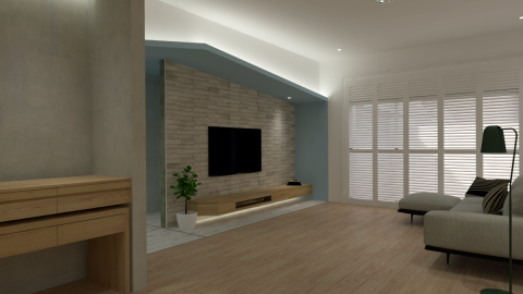 十蒔設計工作室 - 新北L宅預售屋-3D圖 十蒔設計工作室 - 新北L宅預售屋-3D圖