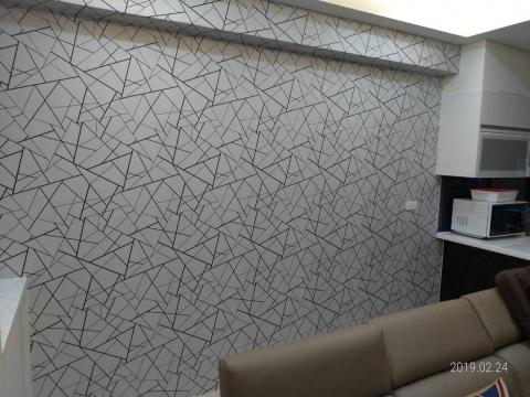 柏森窗簾家飾 - 客製化 壁紙  施工後  完成圖