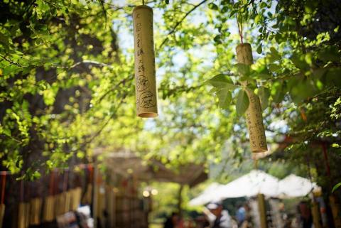 柯先生 - 作品:旅遊風景-菁桐車站許願竹筒