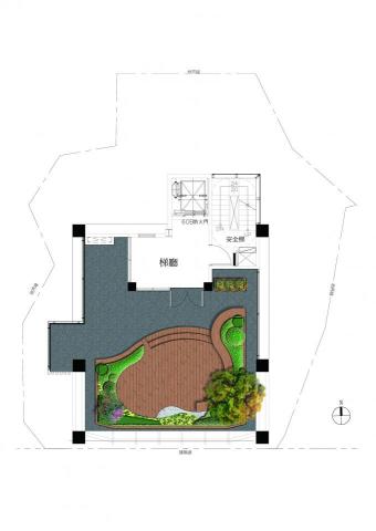 青哲景觀設計有限公司 - 忠孝東路辦公大樓-屋頂花園景觀平面設計
