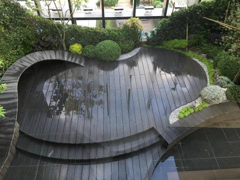 青哲景觀設計有限公司 - 忠孝東路辦公大樓-屋頂花園完工俯瞰照片