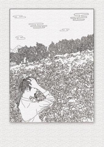 有一隻貓 - 電繪插畫