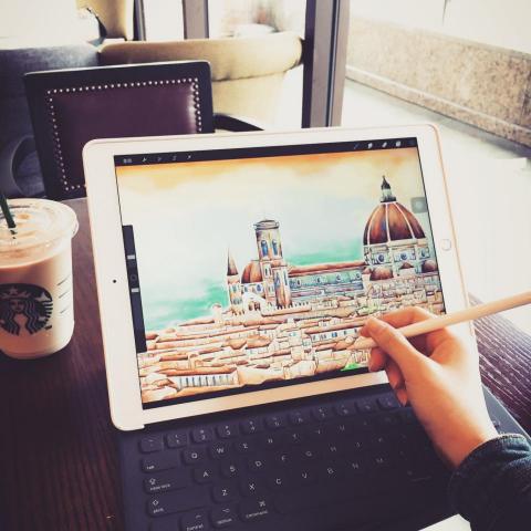 林玥彤 - 義大利-佛羅倫斯風景畫