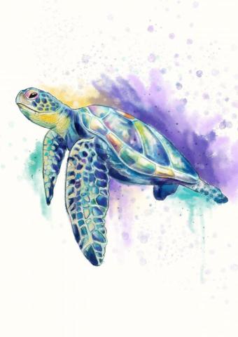 林玥彤 - 海龜-水彩作品