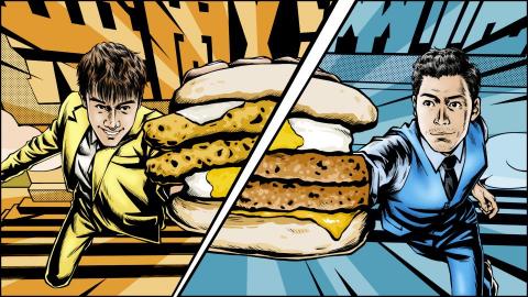 工巧明設計工作室 - 為麥當勞廣告所繪製的美式漫畫風格插畫