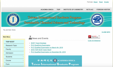 vacha法國工程師團隊 - 中研院化學所招生網站TIGP
http://tigp-scst.chem.sinica.edu.tw/