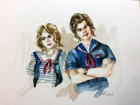 黃菀萱 - 喜歡用水彩畫任何類型的作品，靜物風景到人物