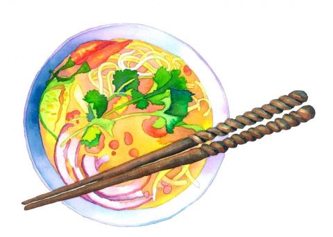 張玲瑜 - 食物插畫,  2017- 水彩