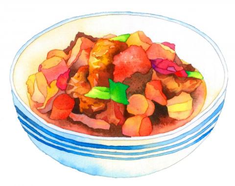 張玲瑜 - 食物插畫,  2017- 水彩