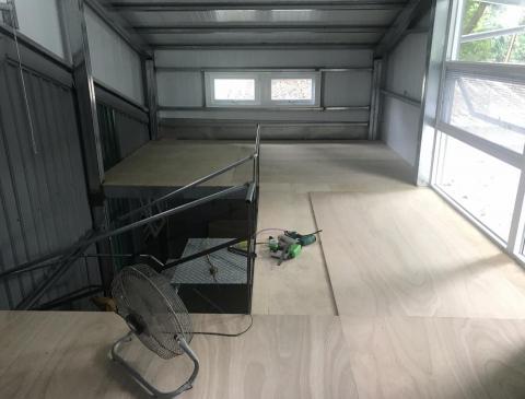 富穗室內裝修工程 - 建築師展覽中心閣樓地板舖底施工 富穗室內裝修工程 - 建築師展覽中心閣樓地板舖底施工
