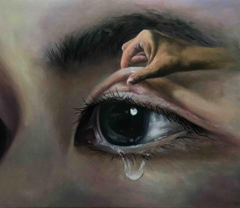 姍姍美術老師 - 老師作品（油彩）大學時期