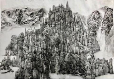 姍姍美術老師 - 老師作品（版畫）高中時期