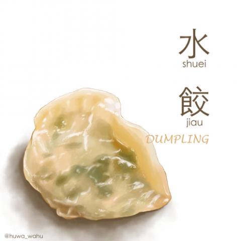 香噴噴梅子の藝術創作 - 擬真水餃繪圖