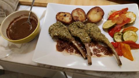 Sophie廚坊 - 香料羊排，紅酒醬汁佐時蔬