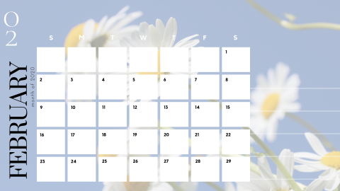 潔西卡設計 - 2020月曆設計-Feb