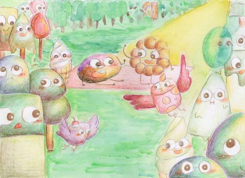 盧小都 - 手繪風格示意圖