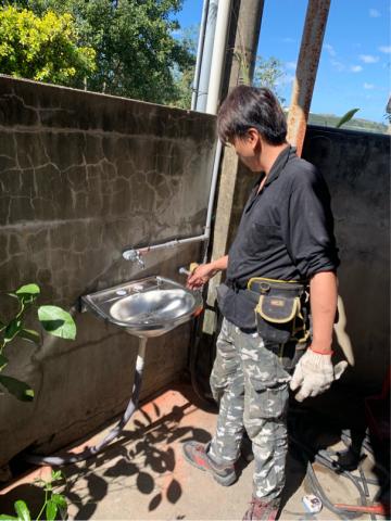 珺聖水電 - 室外新設洗臉台