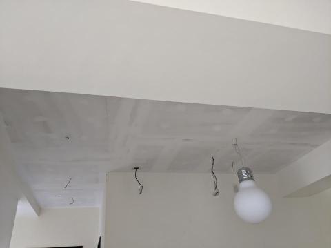 三合順防水油漆塗裝裝修工程 - 輕隔間天花板面全面批土毛細孔補平