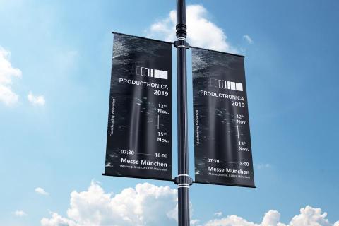 Kelsey Hung - Productronica 展覽識別-路燈旗設計
Productronica -Flagpole advertising 

More design works:
https://issuu.com/7685281/docs/portfolio-_issue)