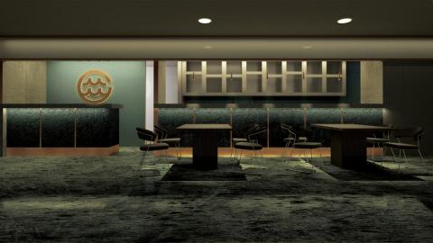 Gilbert 黃慶倫 - 滬店面室內吧檯3D渲染