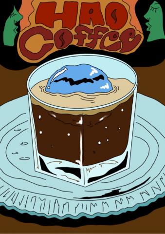 伍參插畫家 - 冰滴老奶奶咖啡