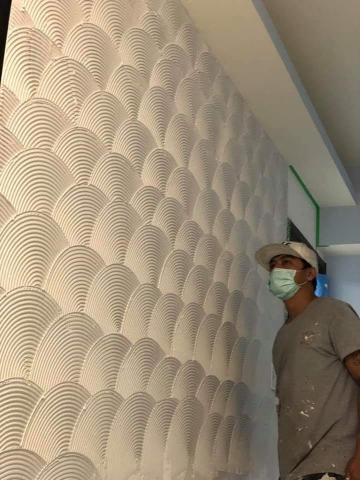 全功能防水油漆工坊 - 有格調的主人公~電視牆（藝術漆）視野“