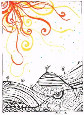 張瑀庭 - 手繪練習 - 禪繞畫 