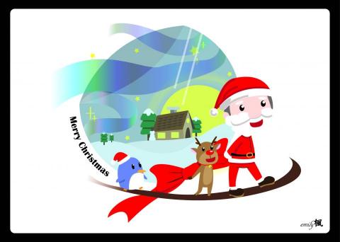 張瑀庭 - Ai-鋼筆工具 聖誕卡片