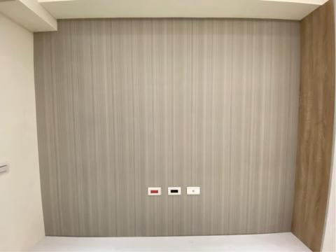 莊坤龍 - TV牆，直條壁紙簡單時尚