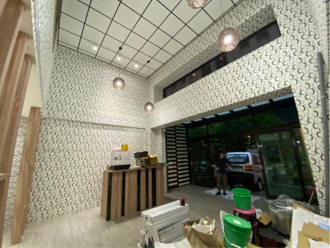 莊坤龍 - 竹北餐廳壁紙地磚工程