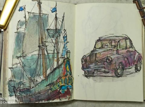 靈果繪畫工作室 - 交通工具速寫