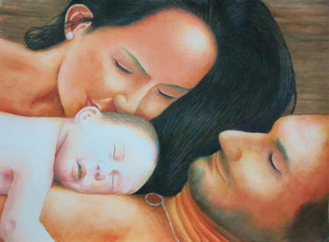 合一Daniel - 《力克胡哲一家》
四開 水彩