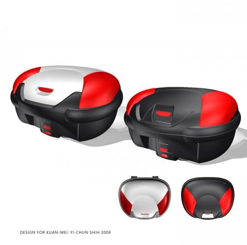 施施設計 - 重機行李箱外型與專利連動鎖結構設計