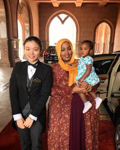 趙文榛 Greta - 蘇丹公主受總統邀請至emirates palace 皇宮飯店參加婚禮
此時為她的貼身管家，幾乎有2星期都在他身邊，非常特別也非常有趣的經驗！奢華程度也是一等一的