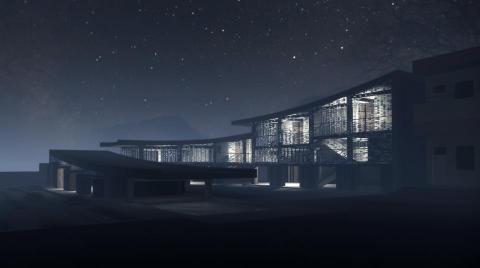 kai - 獨嶺幼兒園
在鄉村的幼兒園設計，立面設計由屋瓦經鋼索串連組成。