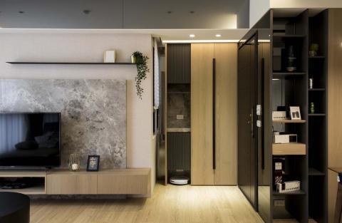 JL雋林空間設計 - 現代風格-玄關.客廳