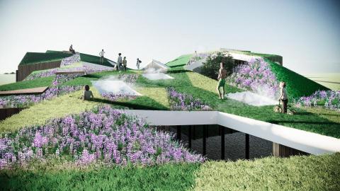 kai - 民宿設計
位於冰島的民宿，獨立的房間由一個大屋頂覆蓋。大屋頂成了私人的花園，供訪客躺在草地上看極光和洗溫泉。