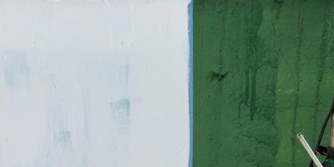 晴鏵修繕--施作面--天地牆水泥-角木架設-屋頂防水-油漆 - 屋頂女兒牆，右原，中間2遍，右邊1遍