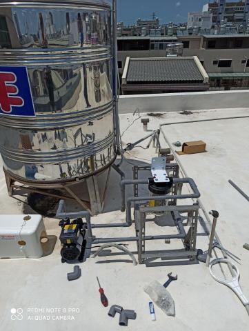 旭電工程行 - 水路規劃，安裝恆壓馬達及水源過濾器