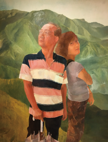 林玗蓁 - 油畫2018 /50號 /夫妻-合歡山