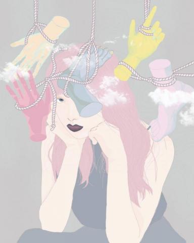 金 - 將素描重新製作，使用photoshop結合插畫與現實感。