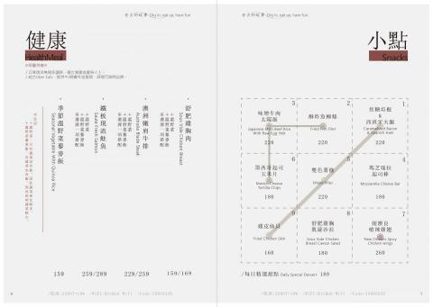Sandy Fang - 餐酒館－餐廳菜單設計(內頁)