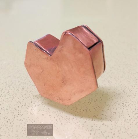 國泰人壽 - 紅銅心型小盒子 - 手作