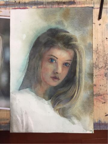 無限藝術空間 - 水彩人物畫，重複渲染法