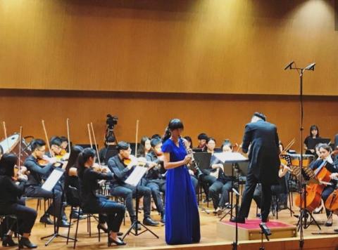 黃郁雯 - 2019國北協奏曲比賽第一名，並和樂團演出協奏曲。