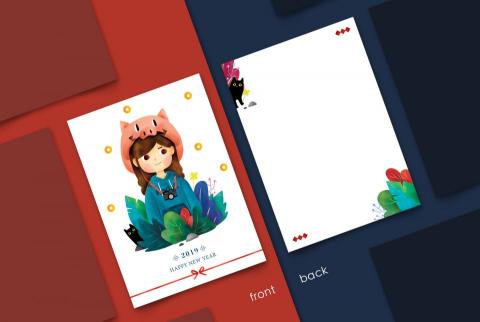 卓妙如 - 2019新年賀卡電腦繪圖設計