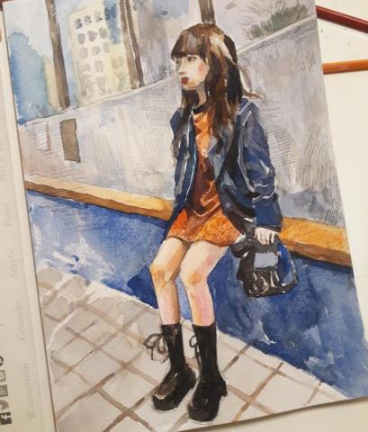 賴怡霖 - 水彩人物