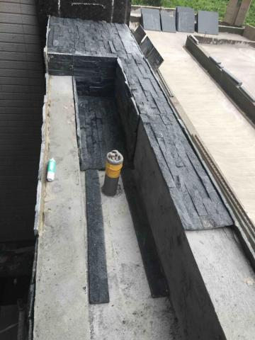 洪嘉宏 - 景觀水牆板岩施工