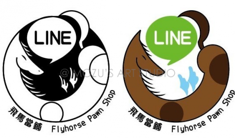 Mozu's Art Studio - Logo設計-飛馬當鋪-2