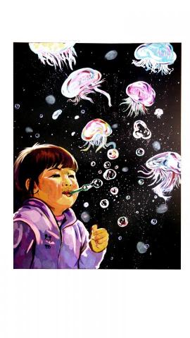 林亮妤 - 小孩(廣告顏料)